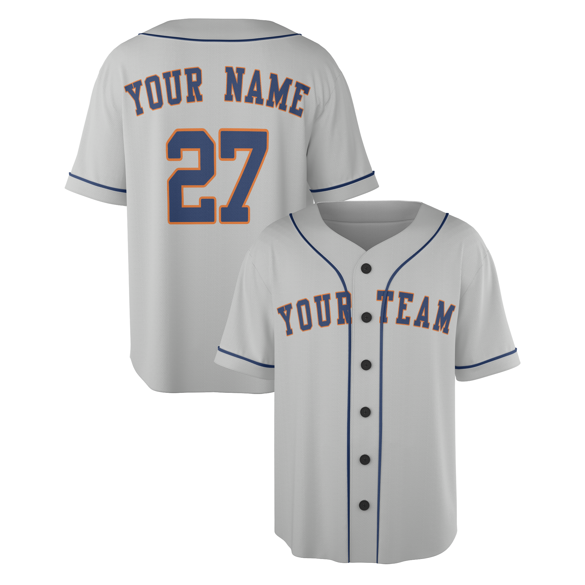 Personalized Houston Astros Gray Style Alternate Jersey Player Name Team Name & Number for Men, Women, Youth, Kids - Piping / No Piping Options