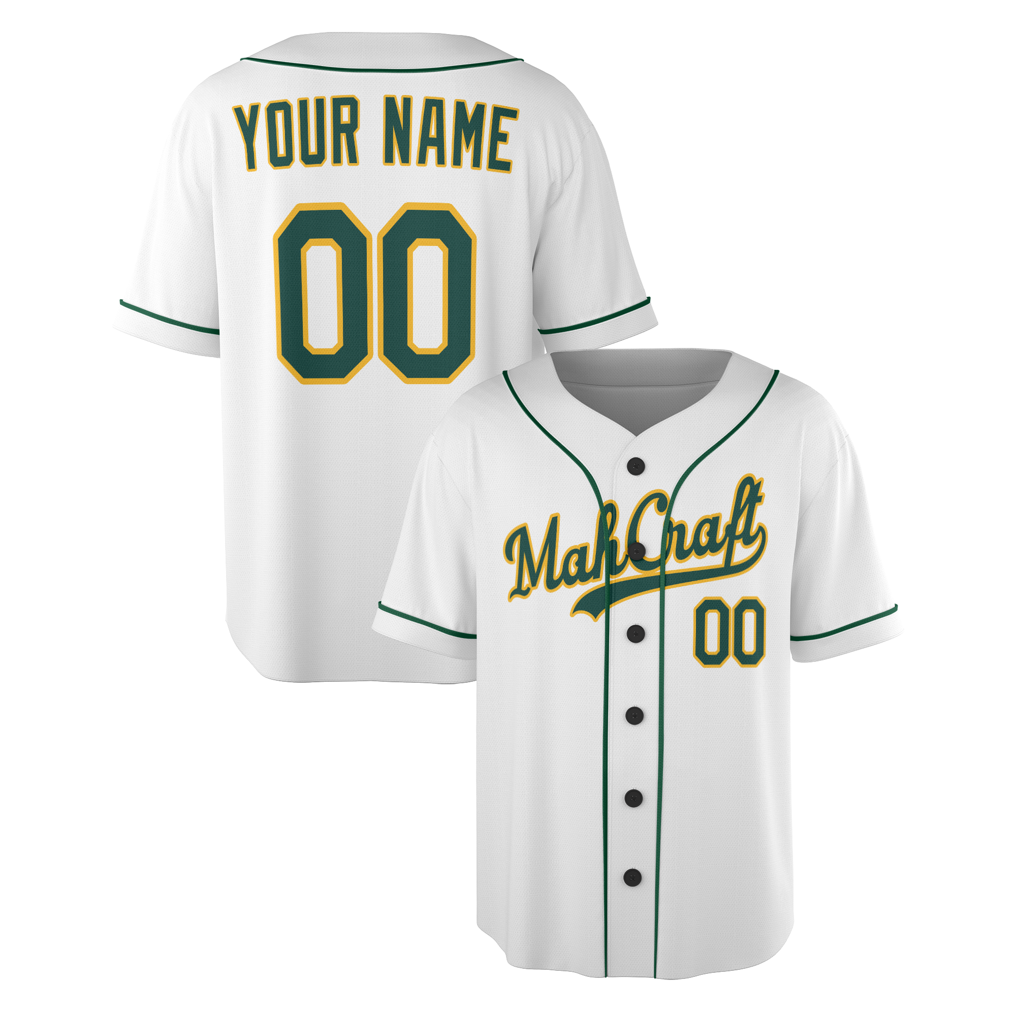 Personalized Oakland Athletics Inspired Style Jersey White with Customizable Team Name & Number for Men, Women, Youth, Kids