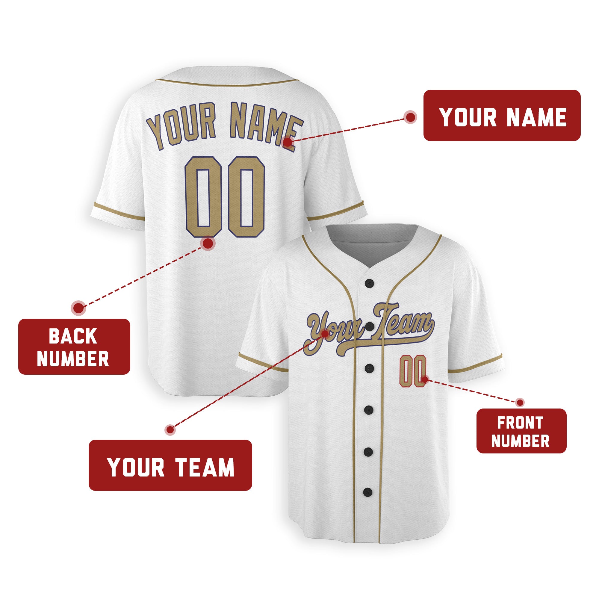 Personalized Los Angeles Dodgers Style Alternate Jersey White Player Name, Team Name & Number for Men, Women, Youth, Kids - Piping and No Piping Options