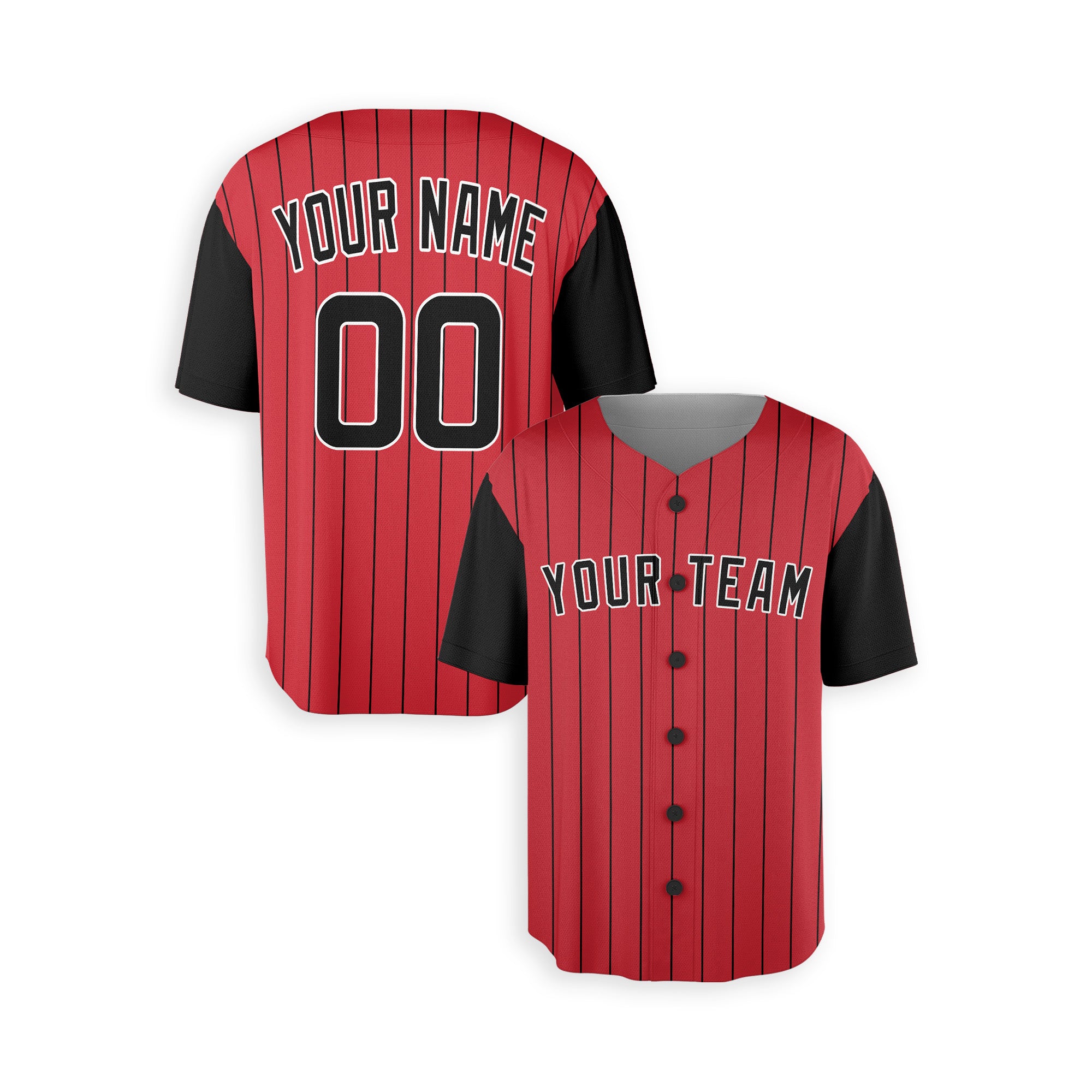 Personalized Chicago White Sox Red/Black Printed Team Name Number for Men Women Youth Kids - Piping & Without Piping options