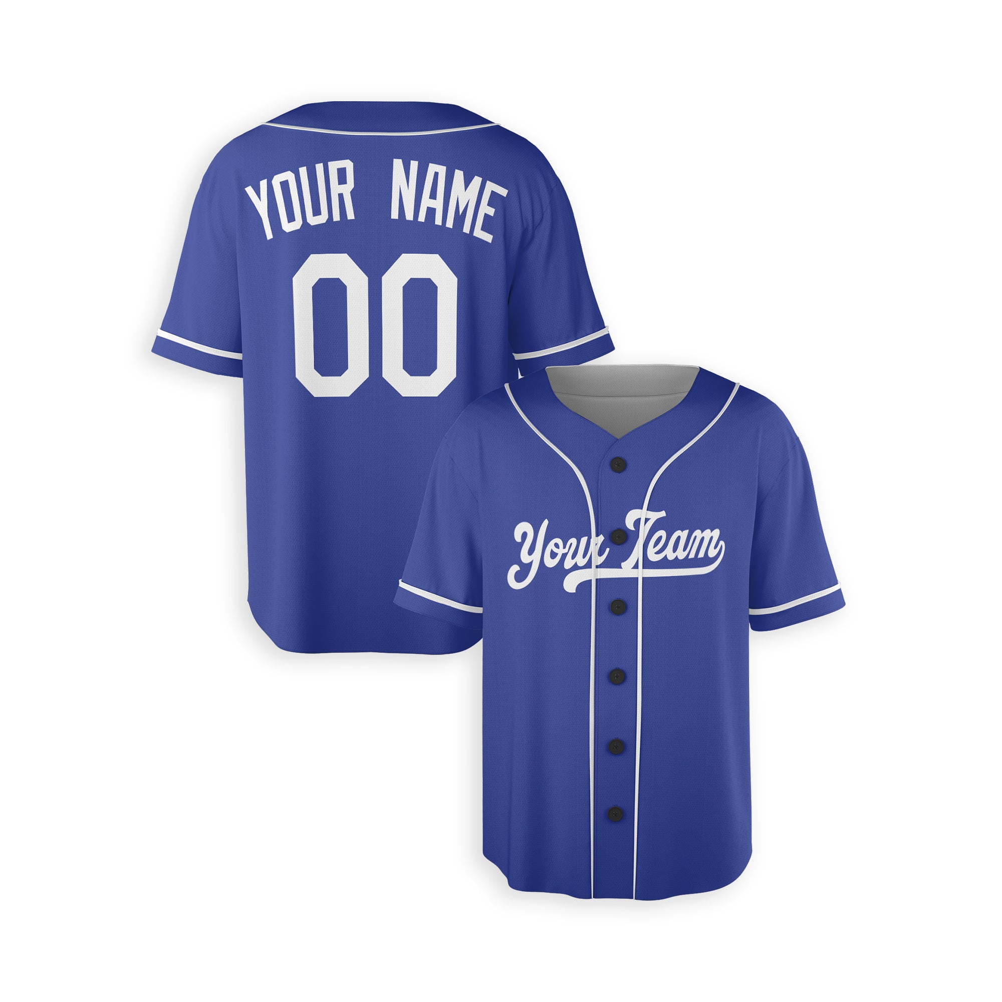 Personalized Los Angeles Dodgers Style Alternate Jersey - Royal Blue - Piping & No Piping options