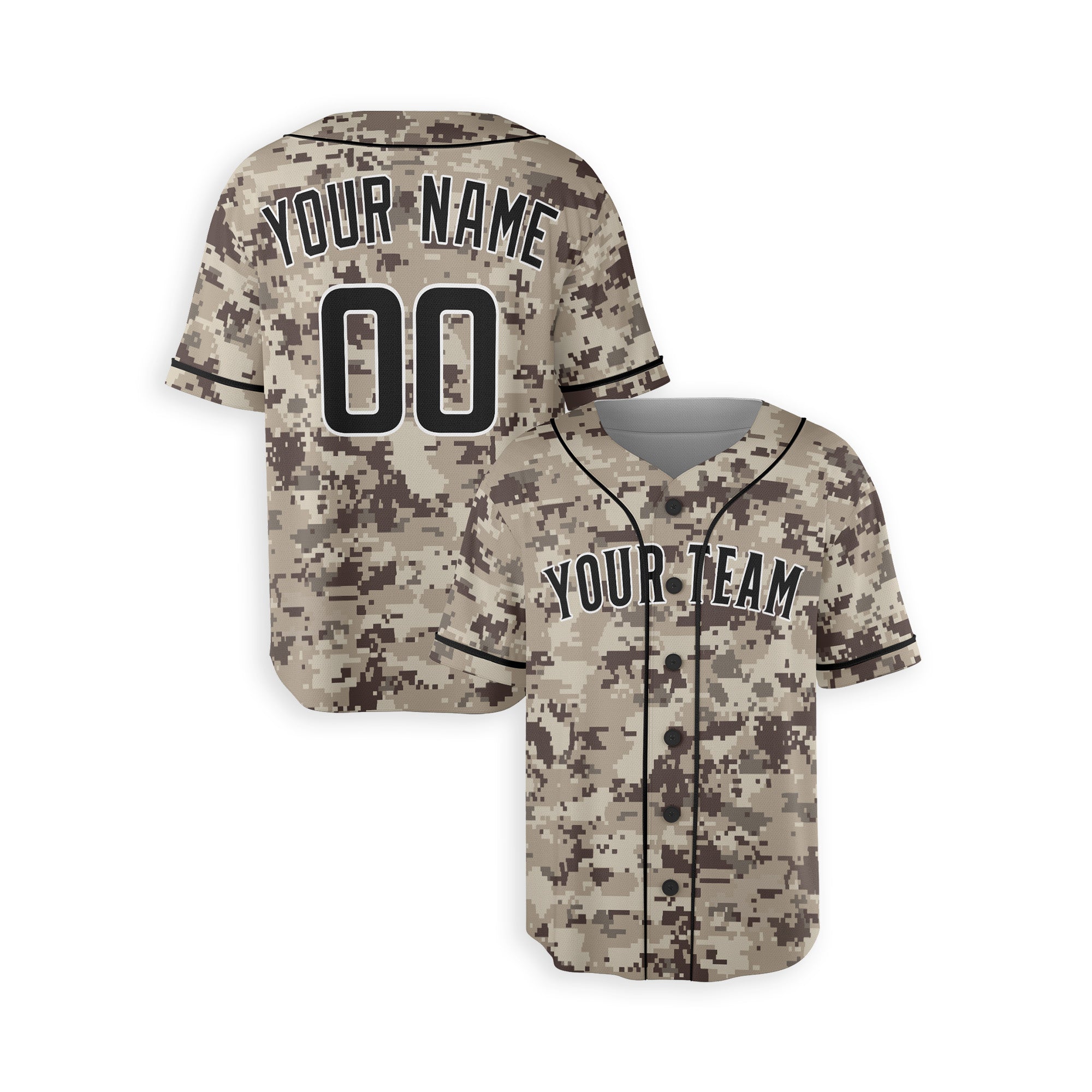 Personalized San Diego Padres Style Alternate Jersey Camo Player Name, Team Name & Number for Men, Women, Youth, Kids - Piping and No Piping Options